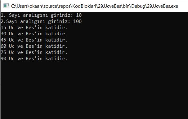 girilen-sayi-arasindaki-hem-uc-hem-bese-bolunen-sayilar