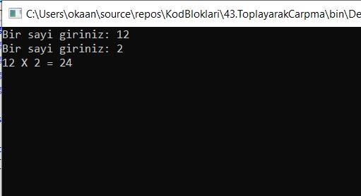 csharp-toplayarak-carpma-islemi-yapma