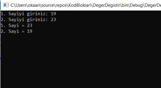 csharp-girilen-sayilarin-degerlerini-değiştir