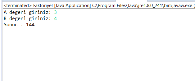 java-faktoriyel-hesaplama-metotlari-kullanarak-faktoriyel-hesaplama-